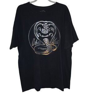 Cobra Kai‎ Karate Kid Black Graphic Tee Cobra Snake Martial Arts Shirt.